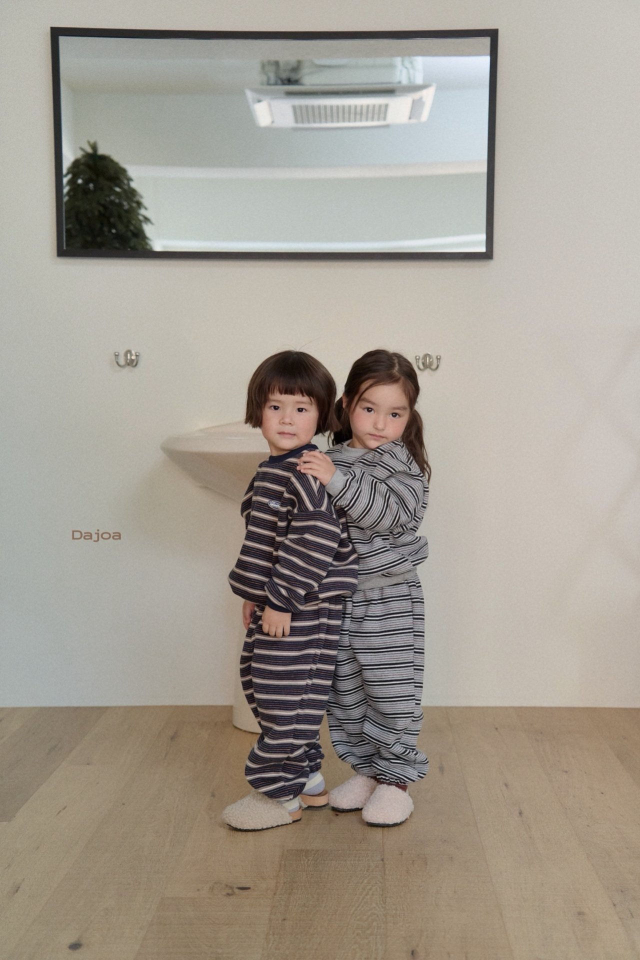 復古條紋休閒組