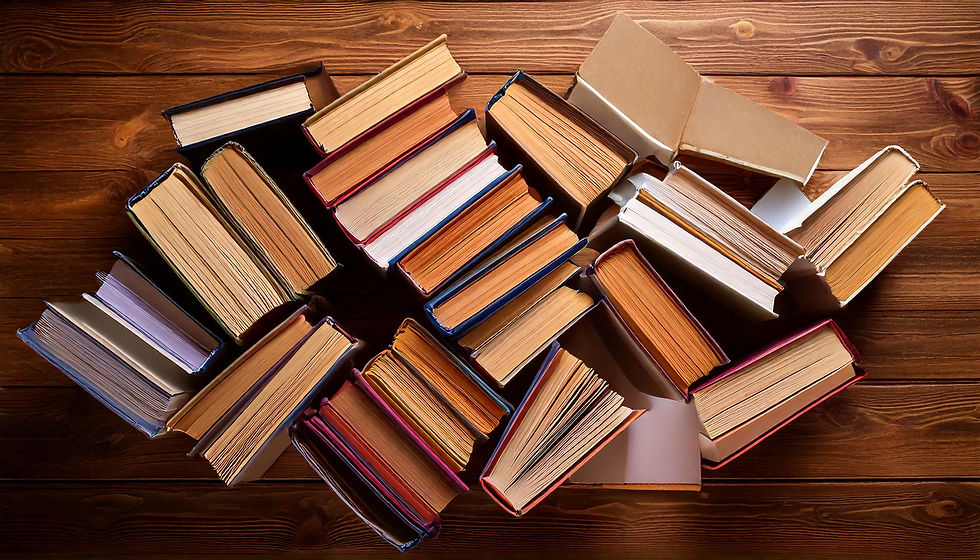 Firefly muchos libros uno sobre el otro de diferentes tamaño sobre una mesa de madera 9295