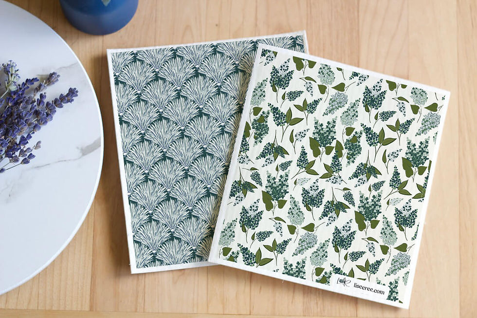 Why I switched to swedish dishcloths | Swedish dishcloths on a counter | LiseeRee.com