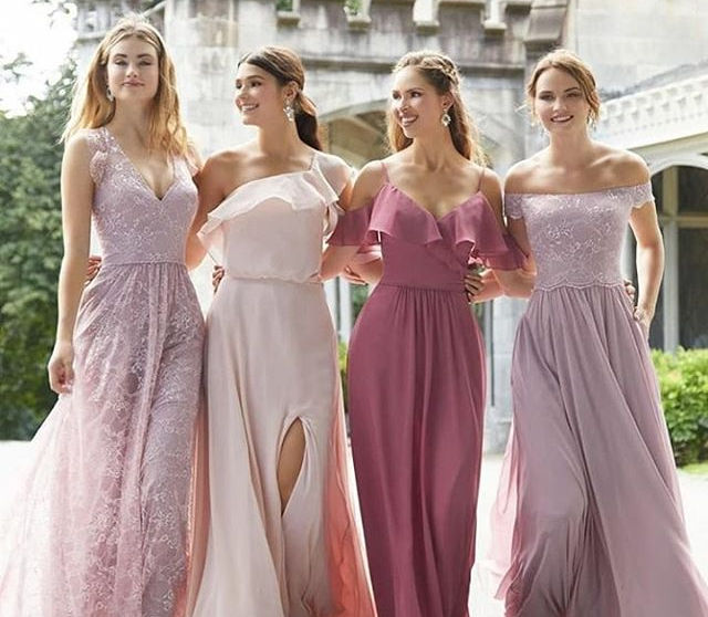 blue dress for baby girl Sheath Spaghetti Straps Lilac Silk Satin Bridesmaid Dress with Split –  TANYA BRIDAL main image 0