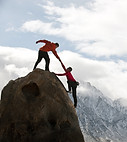 Mountain Climbing Teamwork