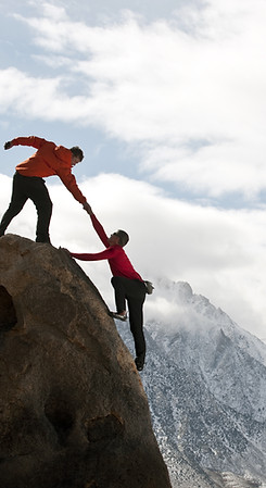 Mountain Climbing Teamwork