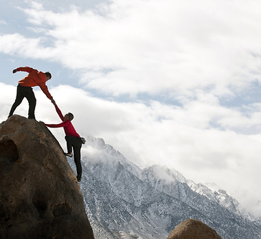 Mountain Climbing Teamwork