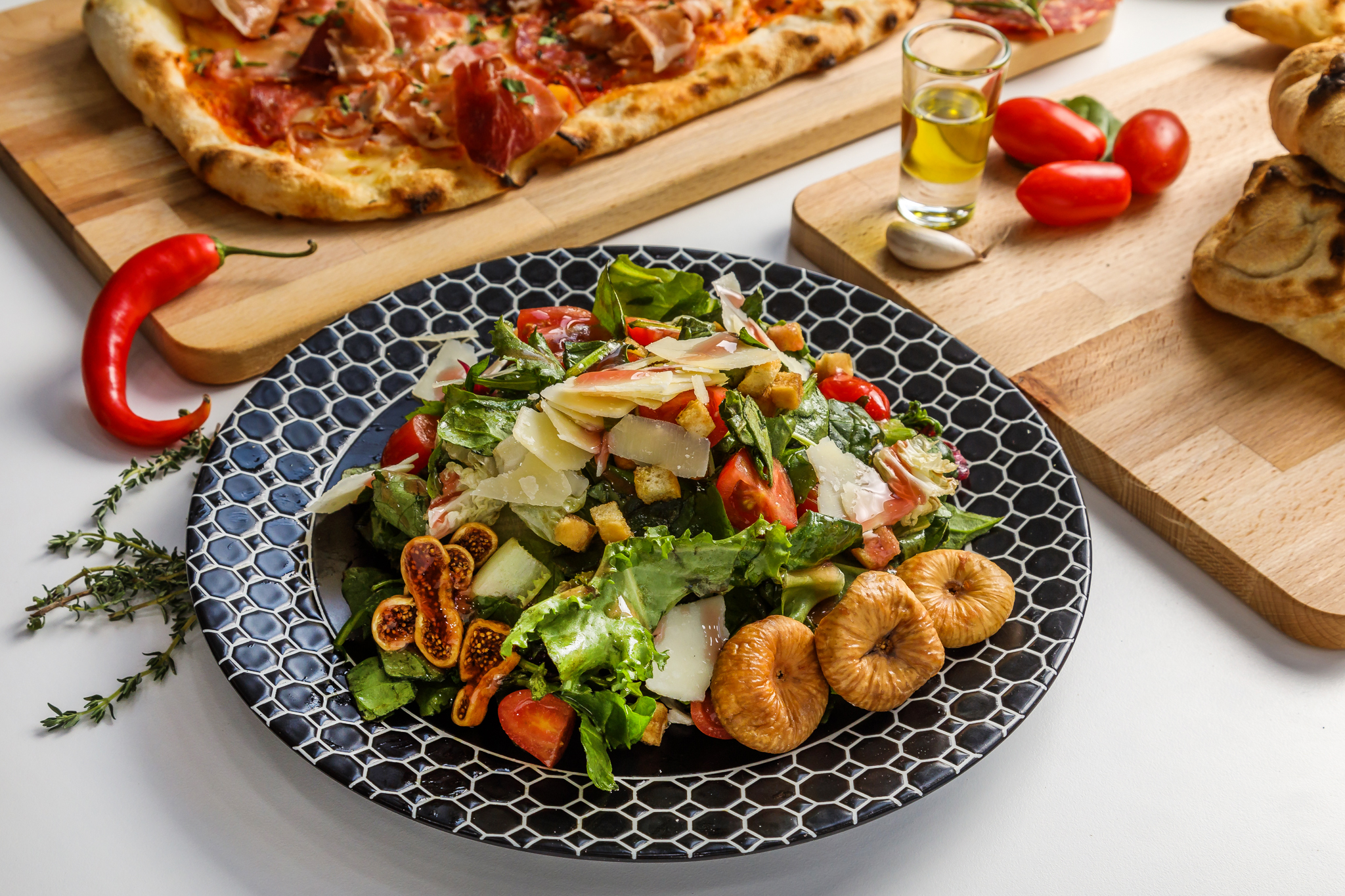 Arranged Food and Objects