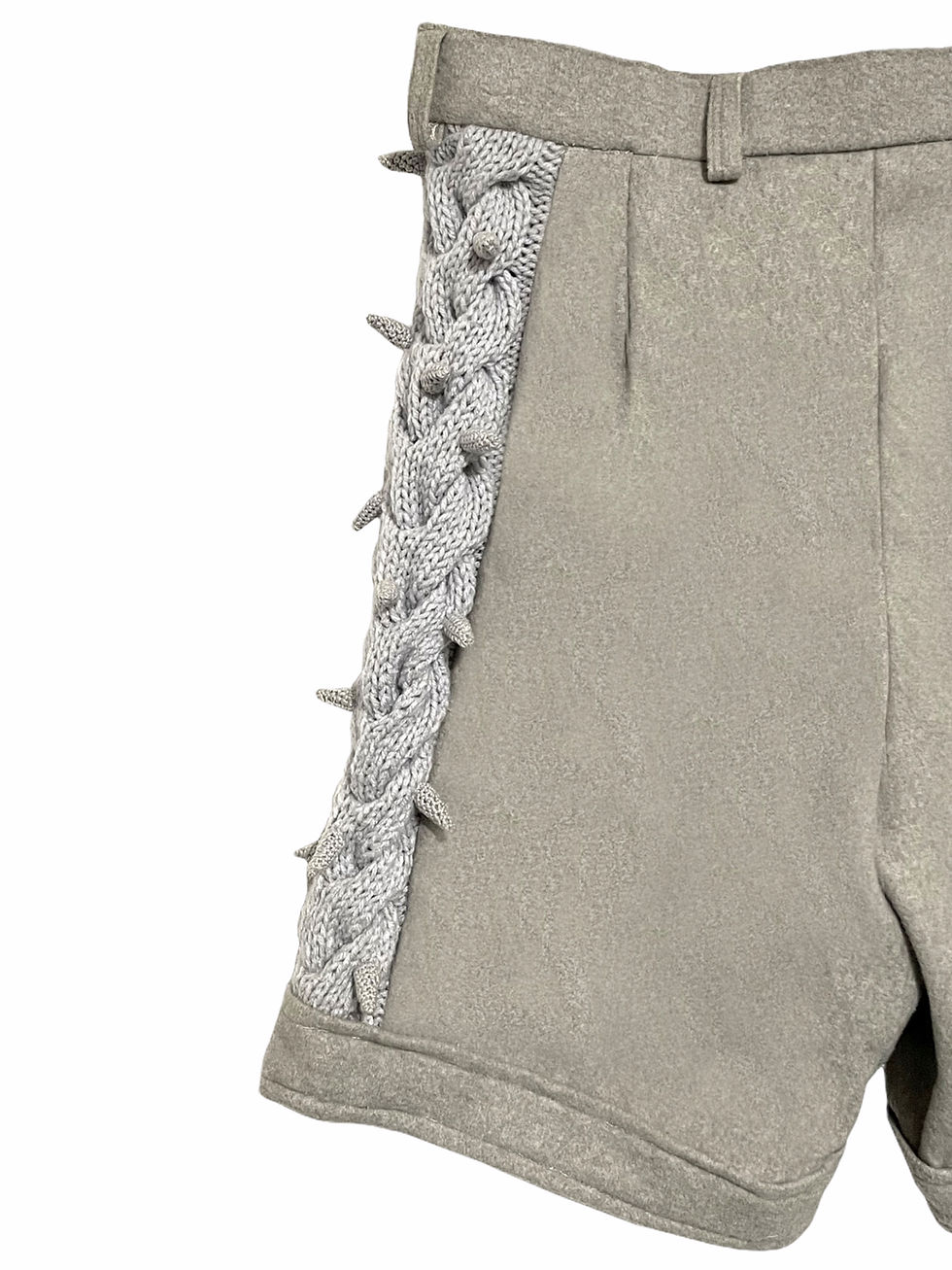 Thumbnail: Aviator High-waisted Shorts with Staghorn Embellishments.