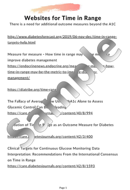 Thumbnail: Glucose Monitoring Handout Package