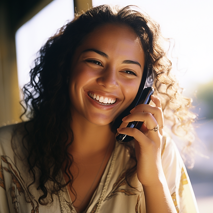 astcamarketing_A_young_adult_samoan_woman_smiling_talking_on_a__515c596c-432c-4446-805f-d0