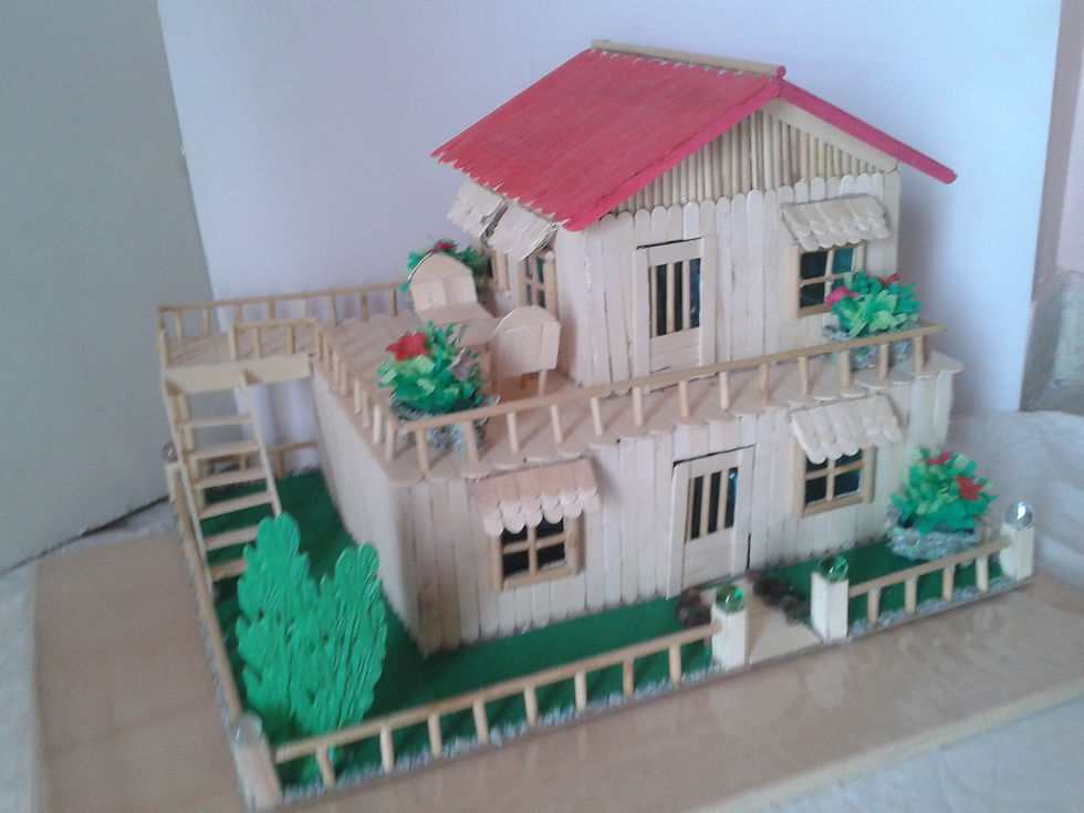 Thumbnail: ice cream stick house for sell craft work  size 15/20  original pic attach  sero