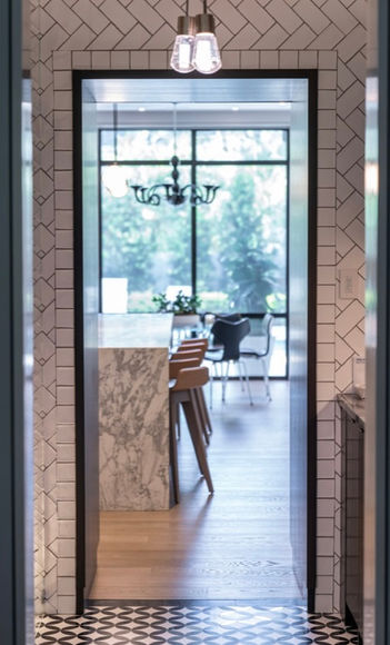 Wine cellar view to kitchen.