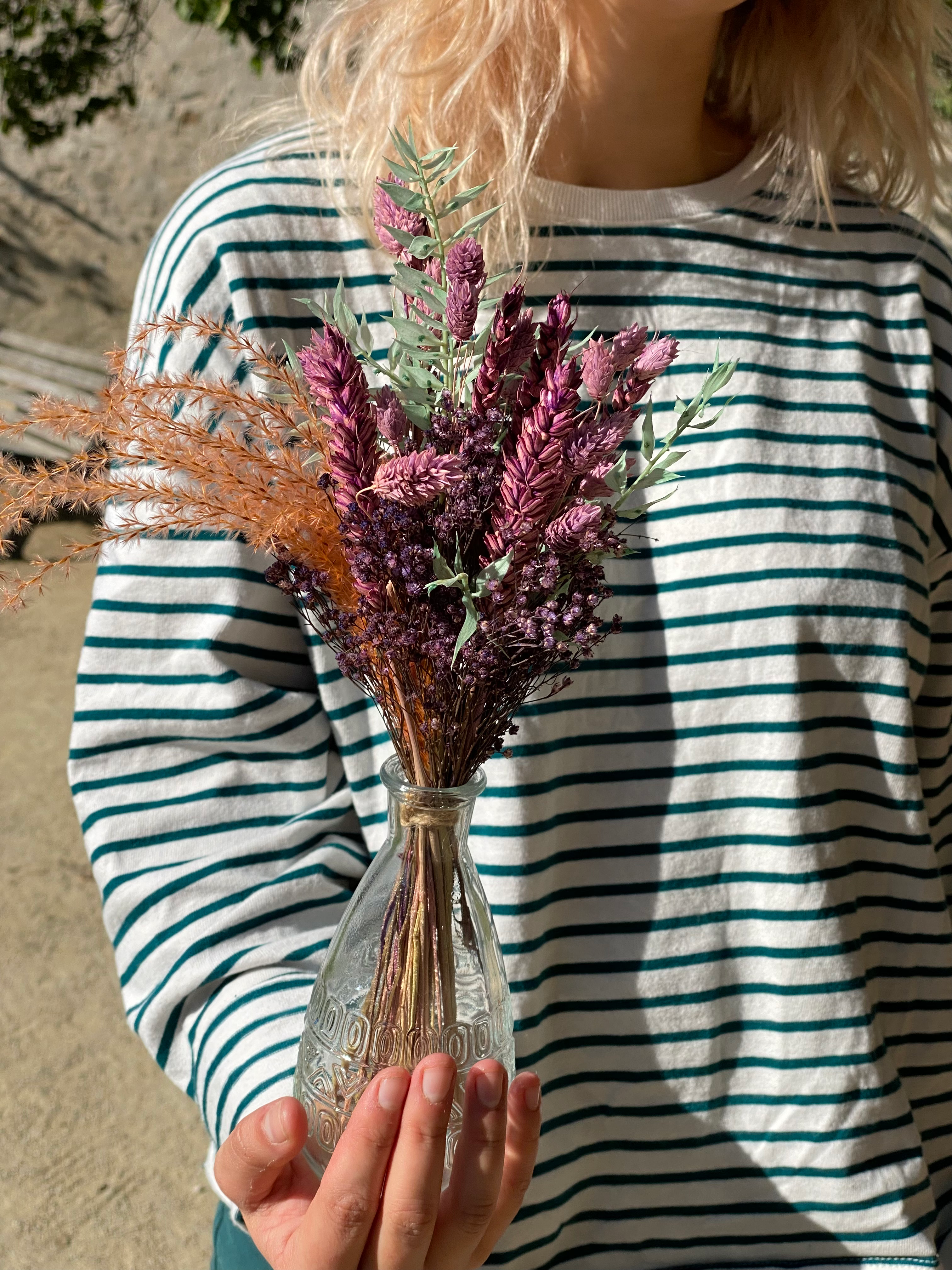 Mini bouquet Côte d’Azur et son vase Max