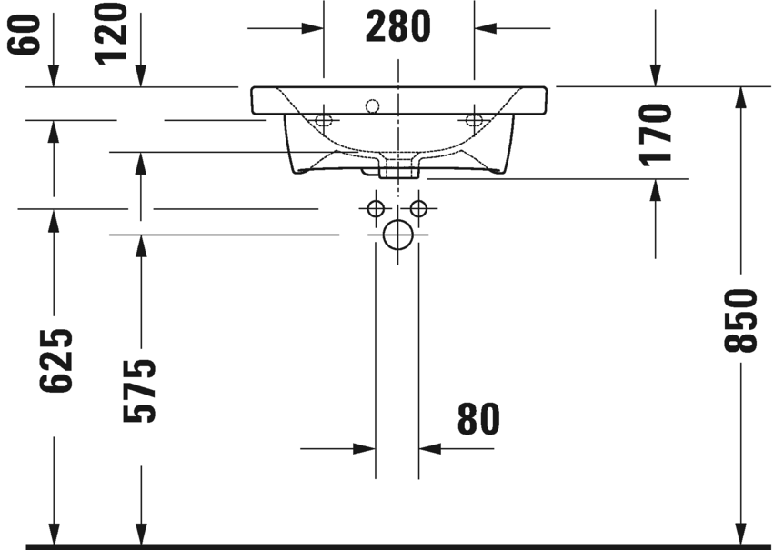 Thumbnail: Duravit DuraStyle Furniture Washbasin 233755
