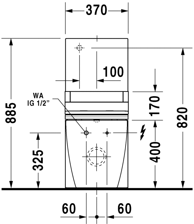 Thumbnail: Duravit Starck 2 Floor Standing Toilet 212959