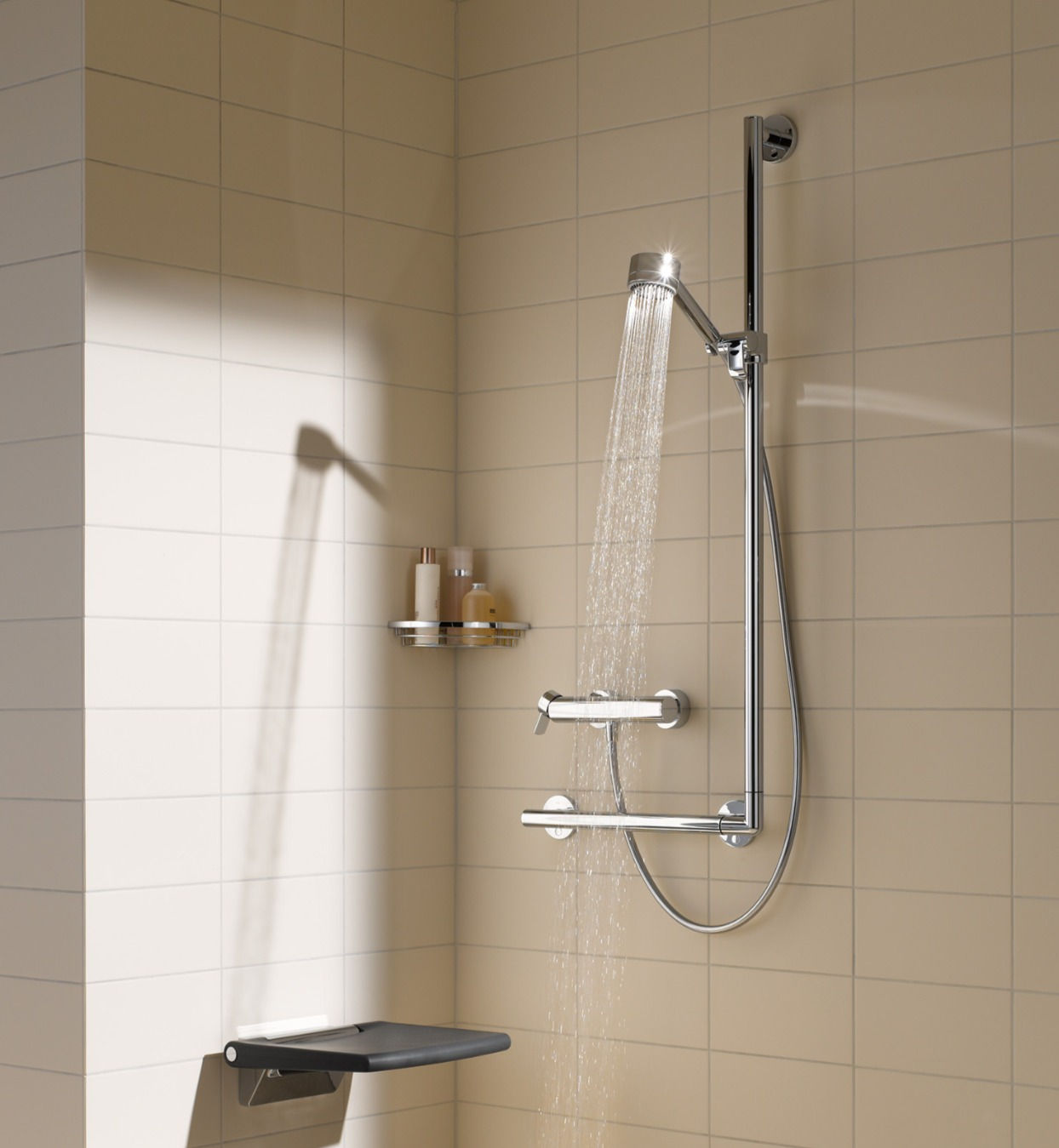 Keuco Plan Care L-Grab Bar 34906 01411 (left/right hand)