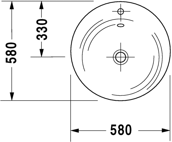 Thumbnail: Duravit Starck 1 Drop In Basin 040658
