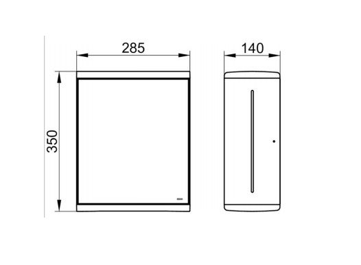 Thumbnail: Keuco Collection Moll Towel Dispenser w/ Mirror Door 12785