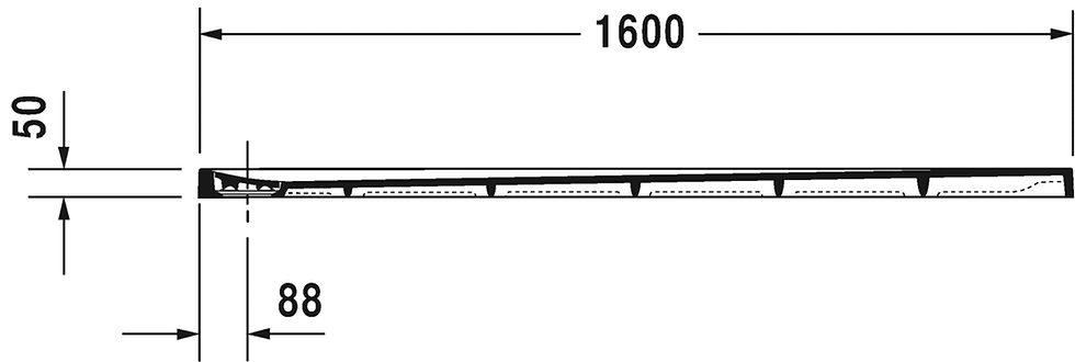 Thumbnail: Duravit Stonetto Shower Tray 720171 L1600xW1000mm