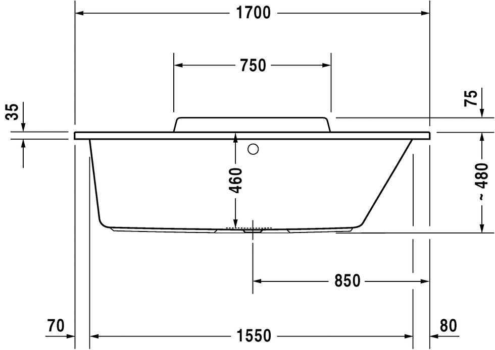 Thumbnail: Duravit Durastyle Built In Bathtub 700295