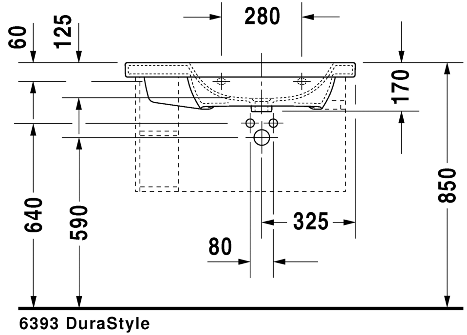 Thumbnail: Duravit DuraStyle Furniture Washbasin 232680
