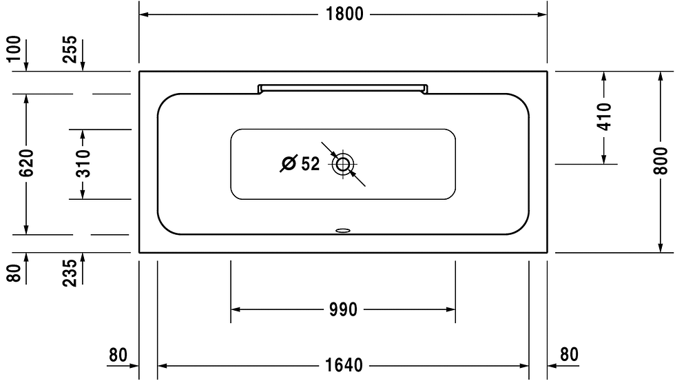 Thumbnail: Duravit Durastyle Built In Bathtub 700298