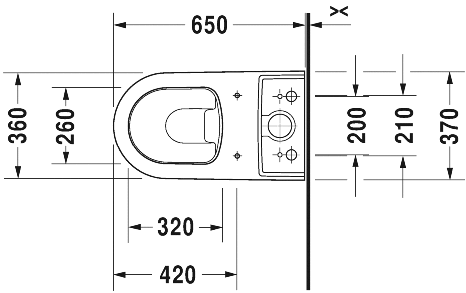 Thumbnail: Duravit ME by Starck Floor Standing Toilet 217009