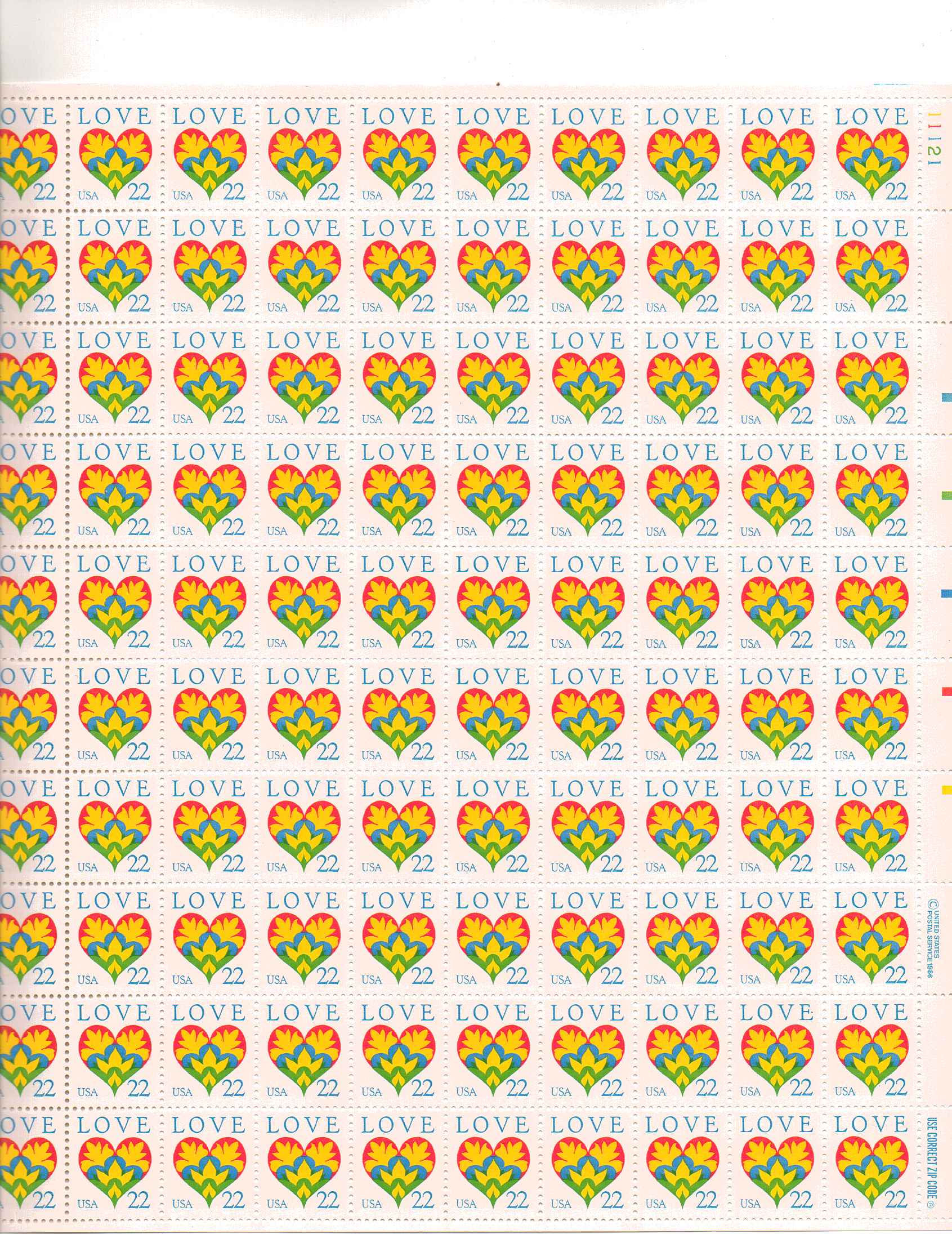 2248 - 22¢ LOVE Unused