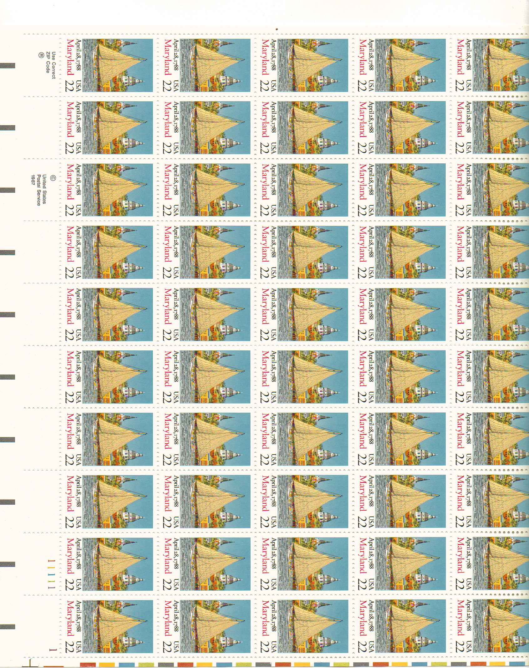 2342 - 22¢ Maryland Unused