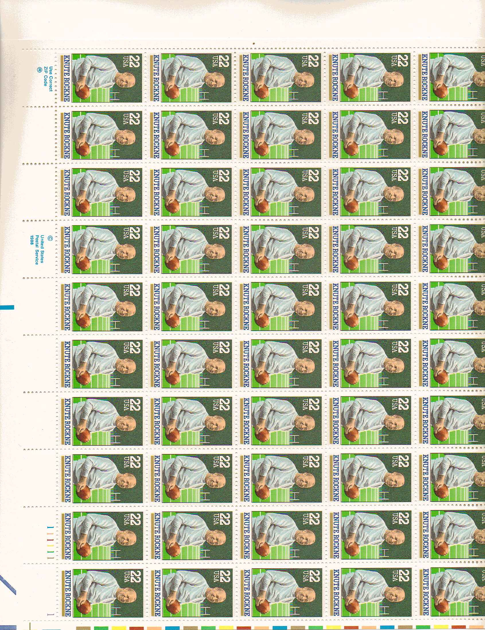 2376 - 22¢ Knute Rockne Unused