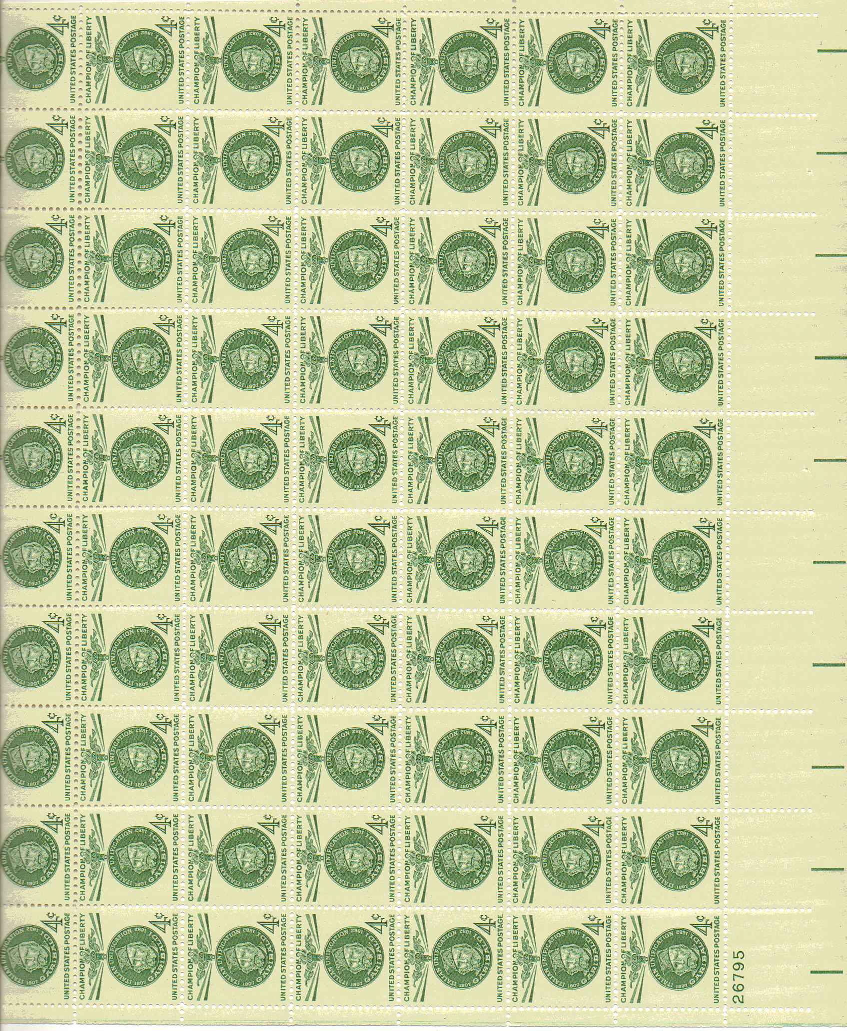 1168 - 4¢ Giuseppe Garibaldi Unused