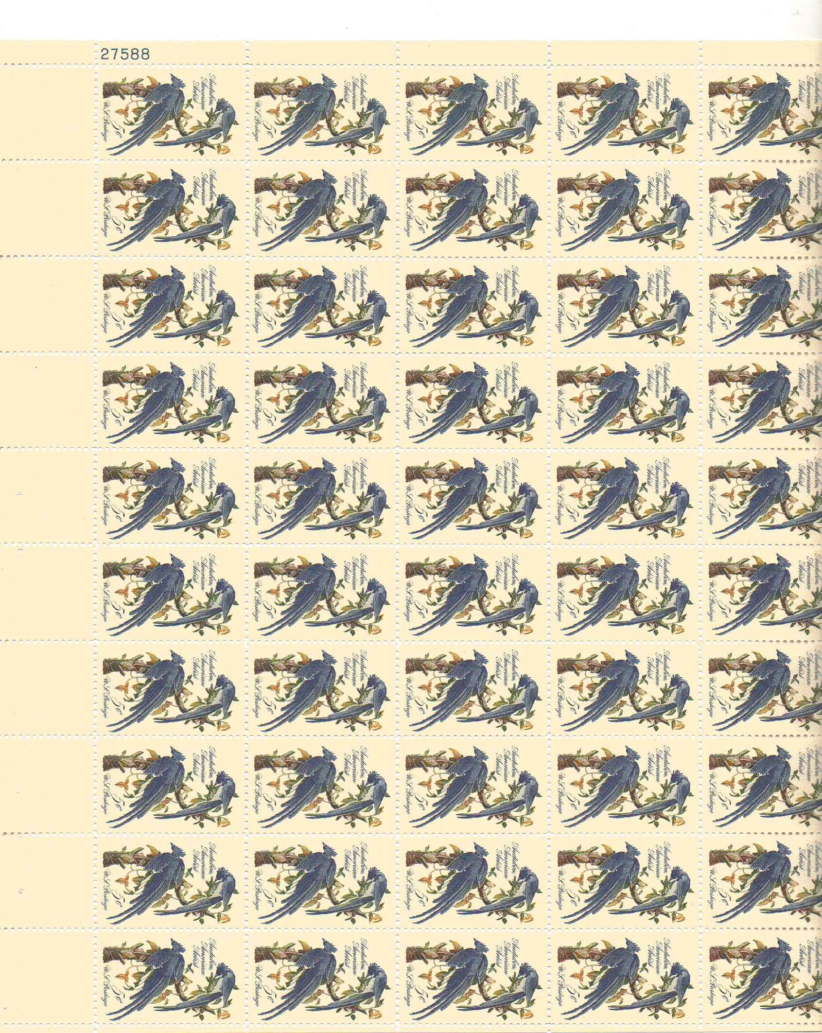 1241 - 5¢ "Columbia Jays" Unused