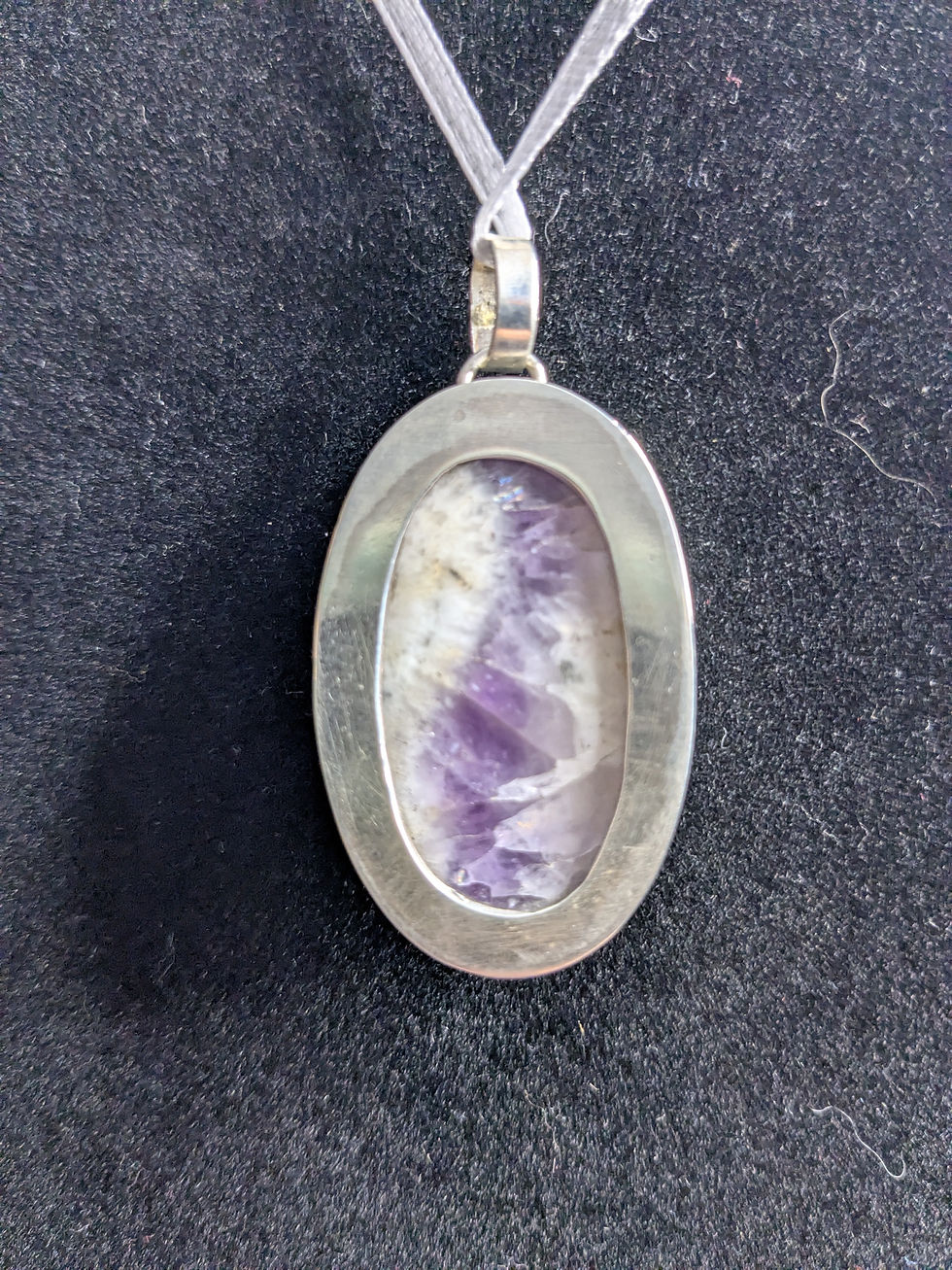 Thumbnail: Cornish Amethyst Pendant set in 925 Silver