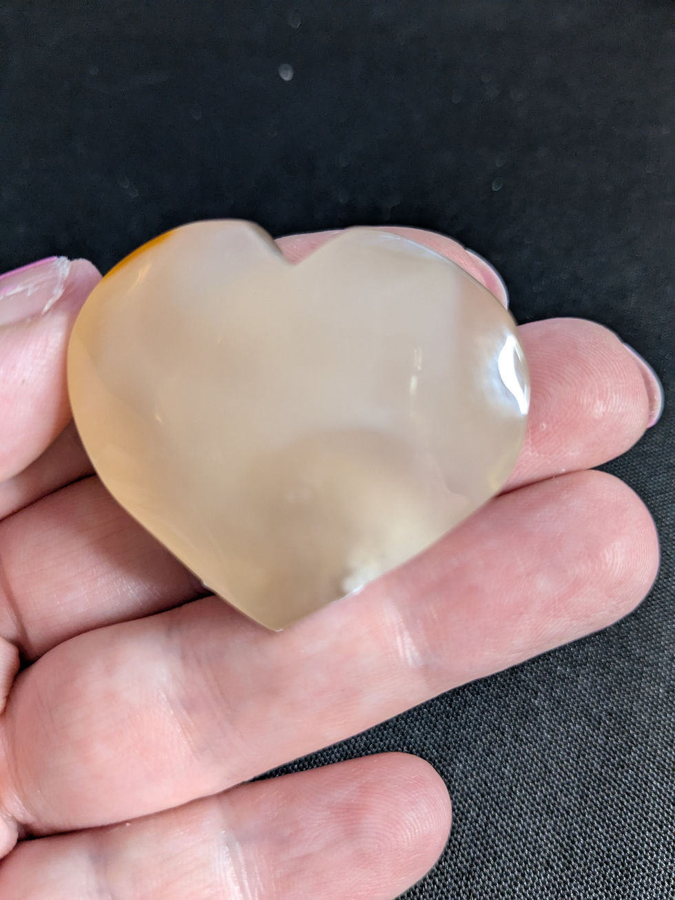 Flower Agate Heart - No. 257