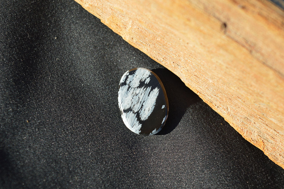 Thumbnail: Snowflake Obsidian Cabochon