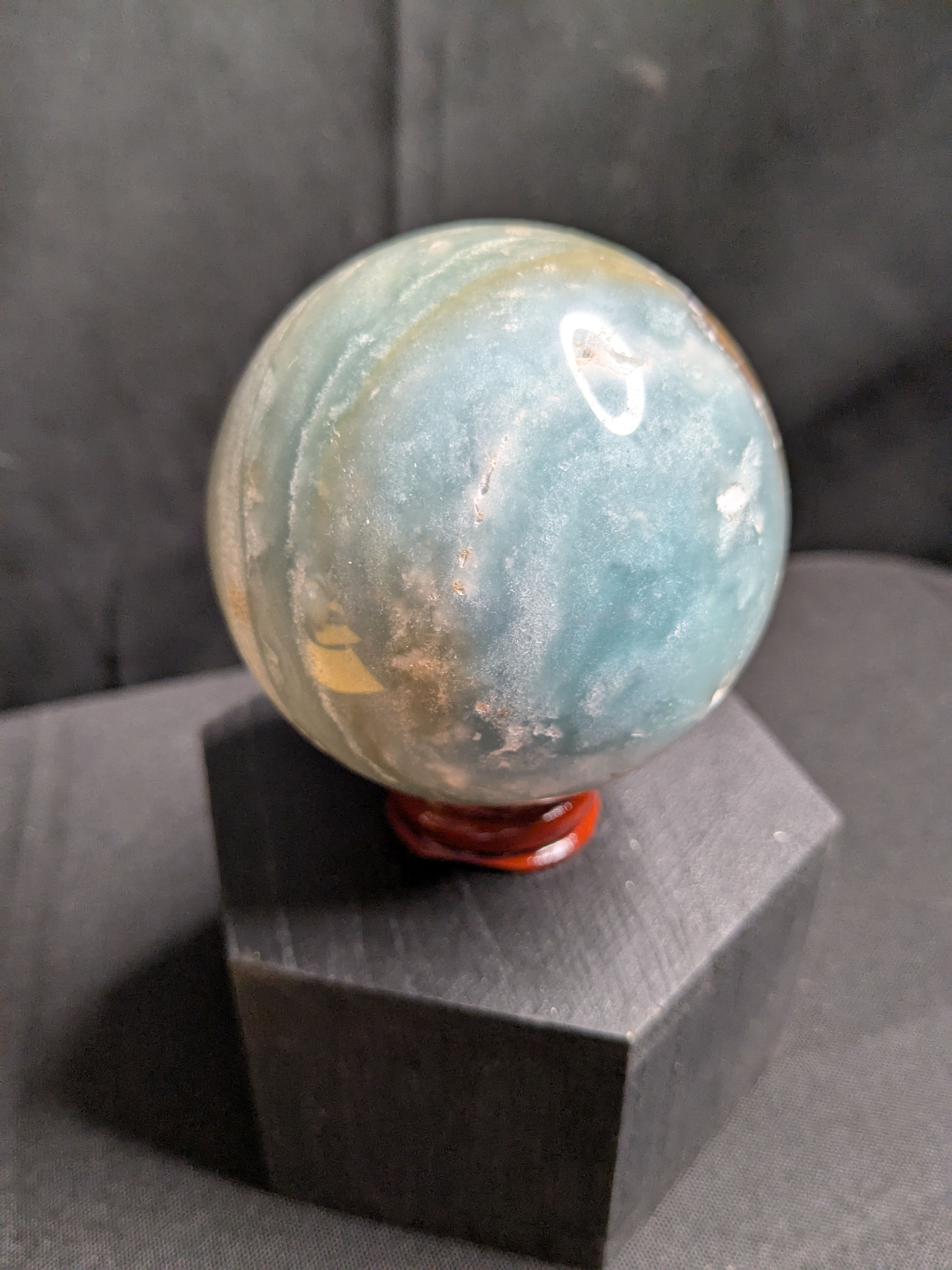 Amazonite Sphere and stand - No. 104