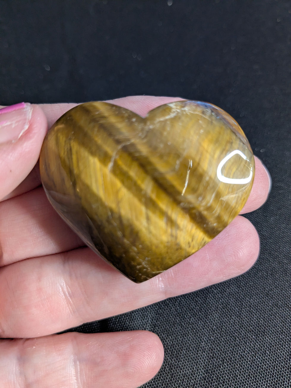 Thumbnail: Golden Tiger’s Eye Heart - No. 244