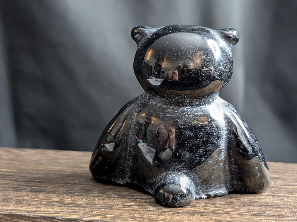 Thumbnail: Black Obsidian Teddy Bear - No. 837