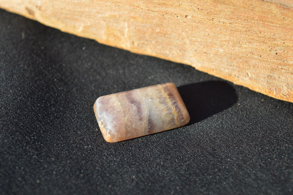 Thumbnail: Swiss Amethyst and Hematite Cabochon