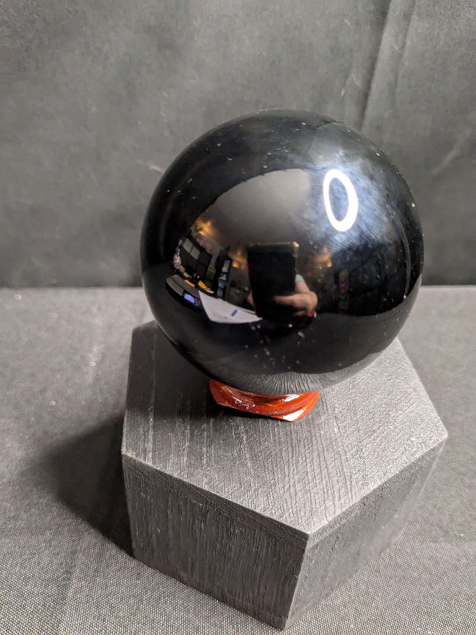 Thumbnail: Black Obsidian Sphere and stand - No. 94