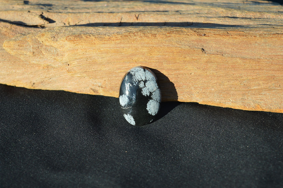 Thumbnail: Snowflake Obsidian Cabochon