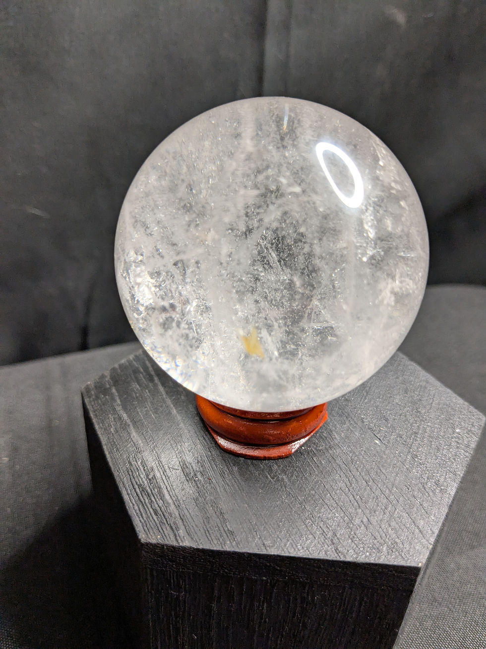 Clear Quartz Sphere and stand - No. 88