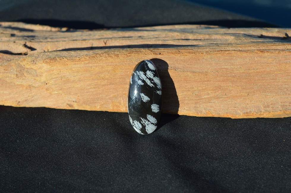Thumbnail: Snowflake Obsidian Cabochon