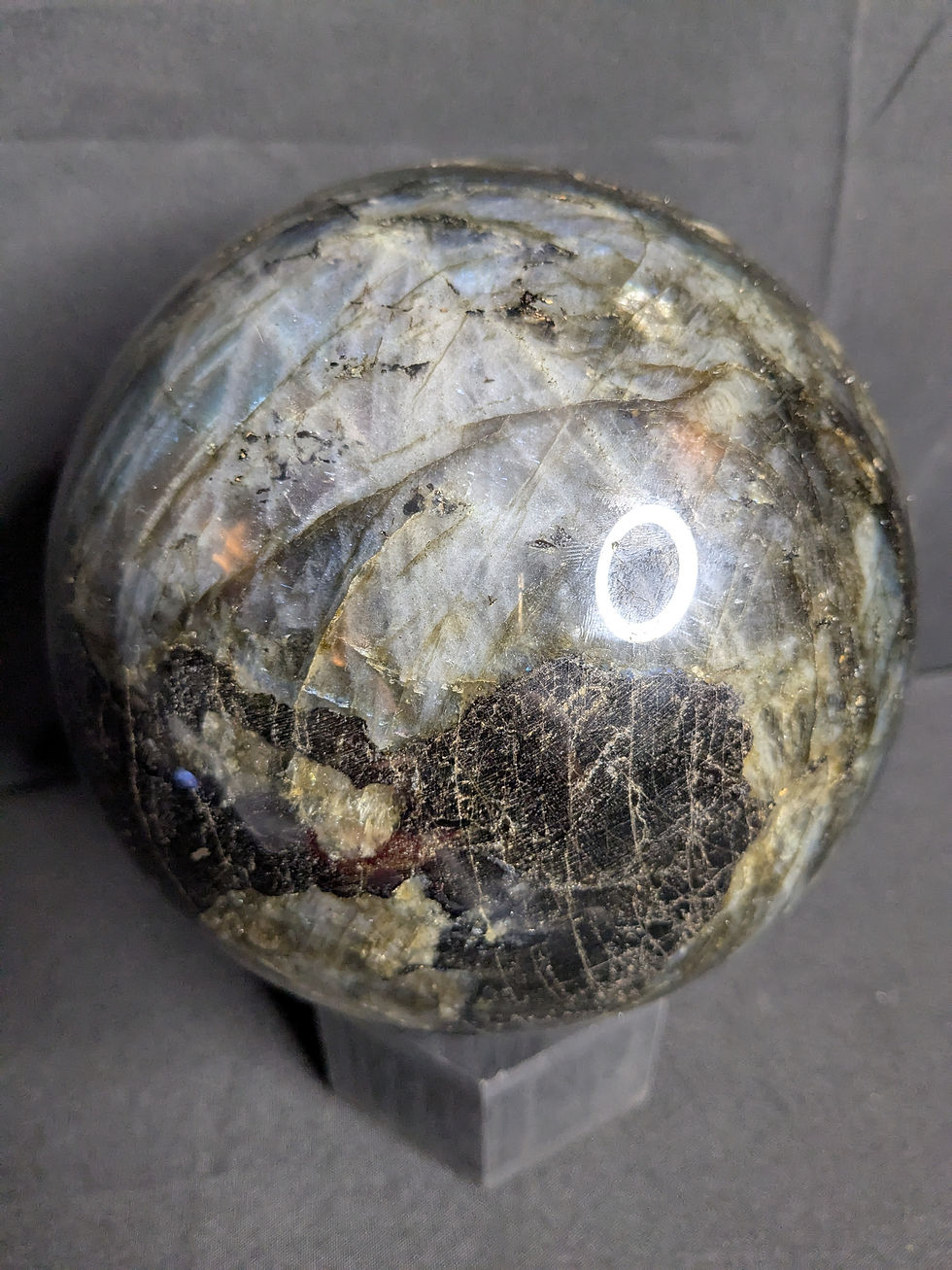 Thumbnail: Labradorite Sphere with stand - No. 162