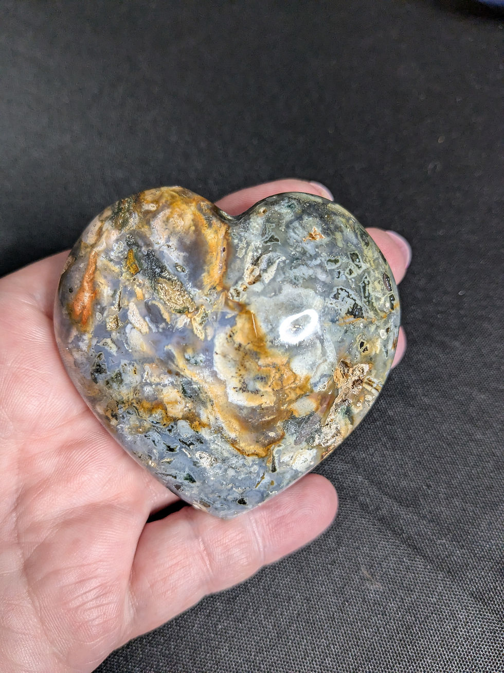Ocean Jasper Heart - No. 328