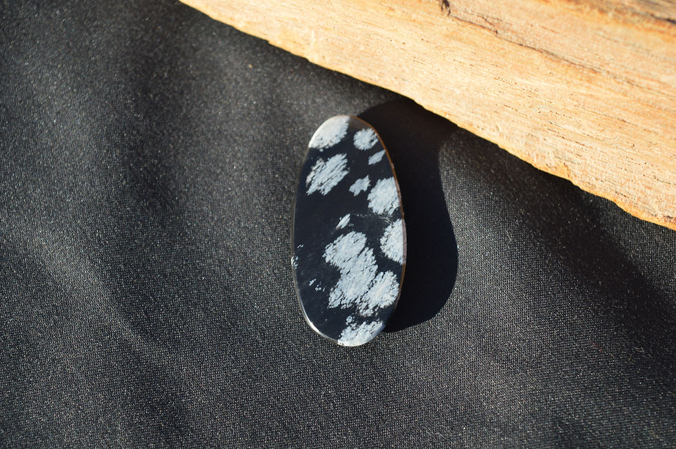 Thumbnail: Snowflake Obsidian Cabochon