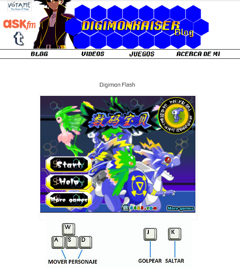Juega Digimon Flash desde JUEGOS en KaiserBlog