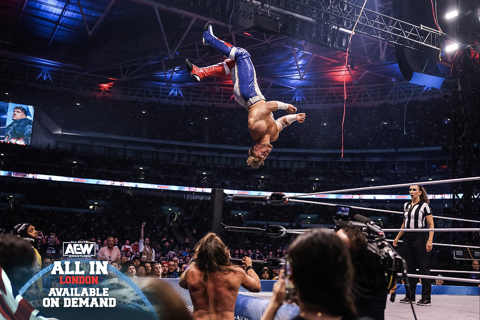 Ospreay does backflip