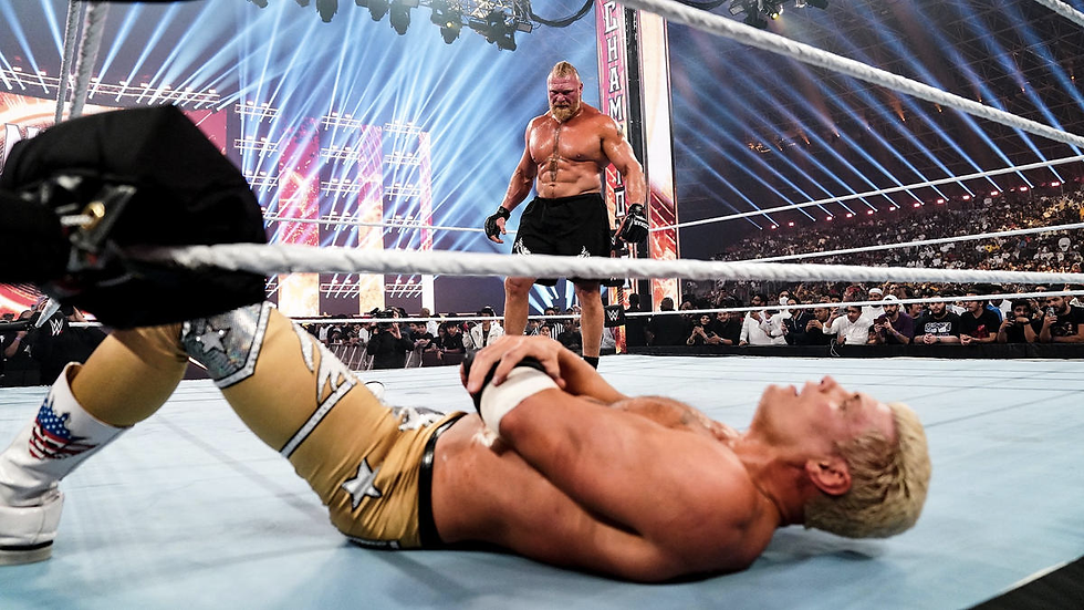 Brock Stands Over Cody