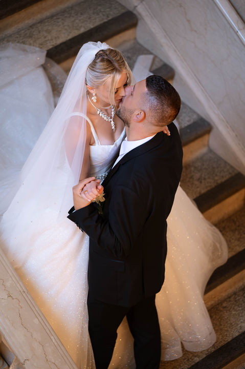 Wedding reception photography at a luxury Cleveland venue.