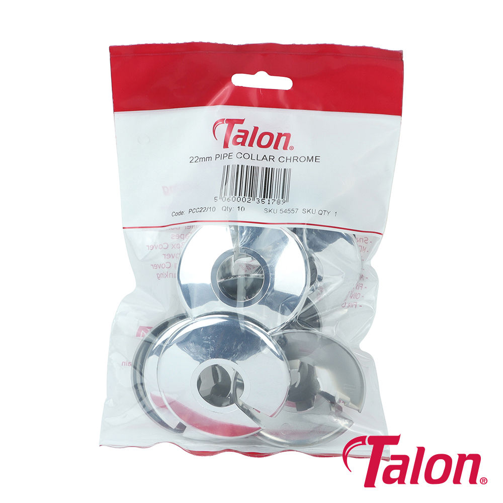 Talon Pipe Collar Chrome - 22mm (10pk)