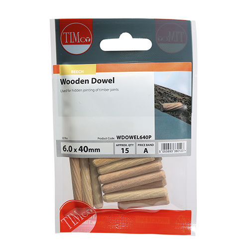 Wooden Dowels - 6.0 x 40 (15pk)