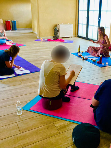 theorie oefening relatievisie koppels, elise geeft les